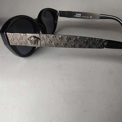 Gianni Versace 290/M Black Cat's Eye Sunglasses w/Case Italy Col