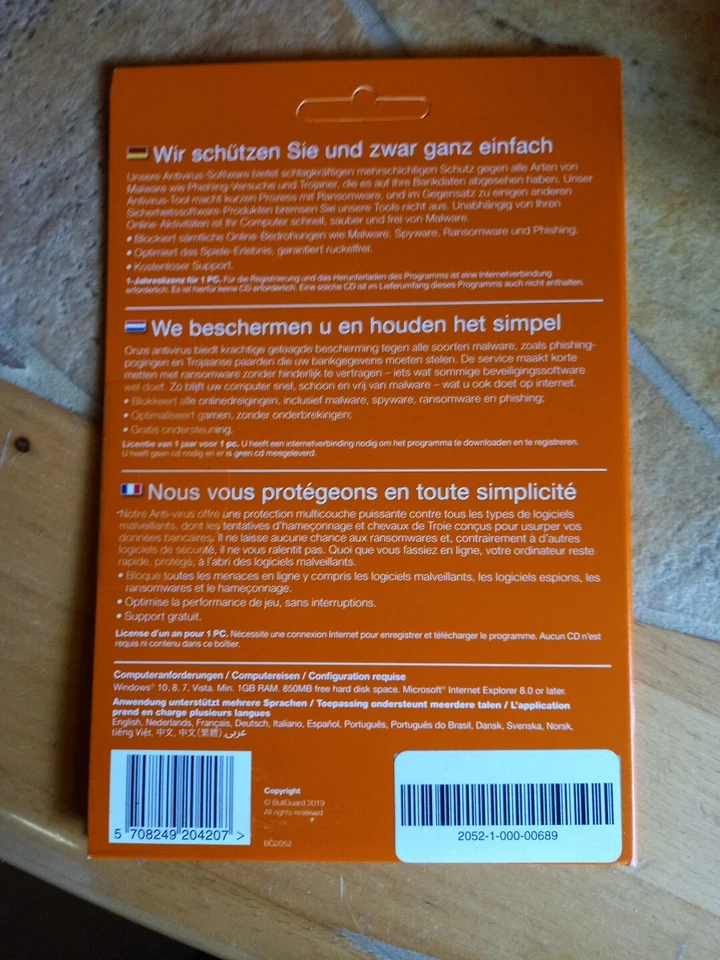 BullGuard Antivirus 1Jahr Windows 10,8,7,Vista,Version 12 NEU OVP (A2) - Bild 2 von 2