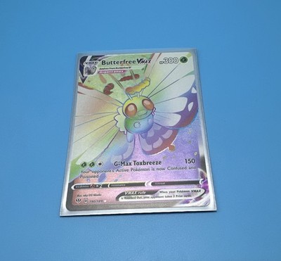 pokemon darkness ablaze rarest cards Butterfree Vmax 190/189 Darkness Ablaze NM Full Art Rainbow Rare Pokemon  Card