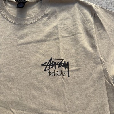 NWT STUSSY HONOLULU Chapter Tee Limited Khaki T-SHIRT Medium | eBay