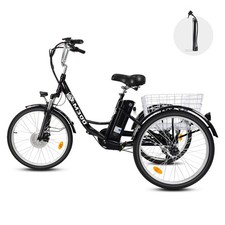 SMARTRAVEL M300 E-Trike 350W 24 Zoll 18Ah Akku Korb mit 25 kmh fuer Erwachsene