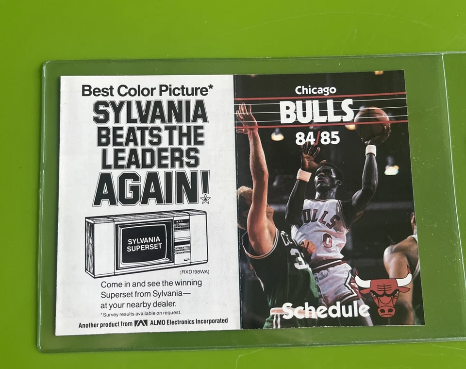 1984-85 Chicago Bulls Pocket Schedule Michael Jordan 1st Round Draft Pick - Image 3 of 4