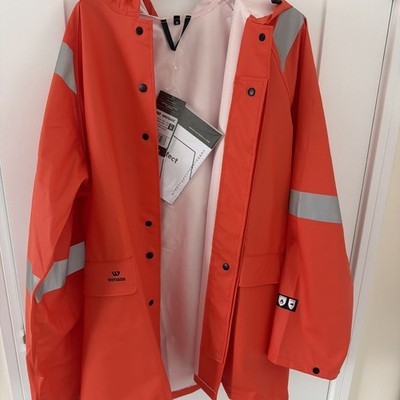 Mens Wenaas Anti Flame Resistant Safety rain Work Winter Jacket Hi Vis