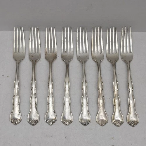 8 Gorham Rondo Sterling Silver Luncheon Forks No Monogram 376g Set Scrap?