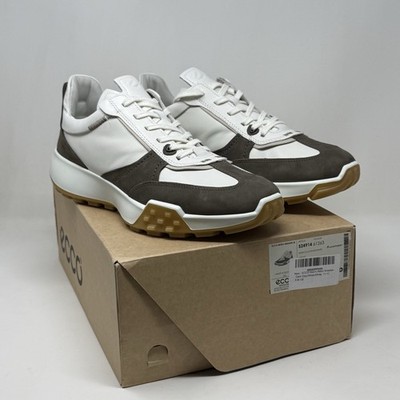 ECCO Retro M Sneakers Shoe Mens 11 - 11.5 EU 45 Clay Brown White Leather Lace Up