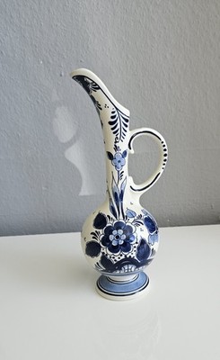 Original Royal Goedewaagen Delft Vase Krugvase handbemalt Vintage H: 23cm Top!