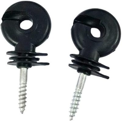 Equirail 10x Ring Insulators   5.8mm Screw 41mm Metal Shaft for 1/2'' Fence Rope