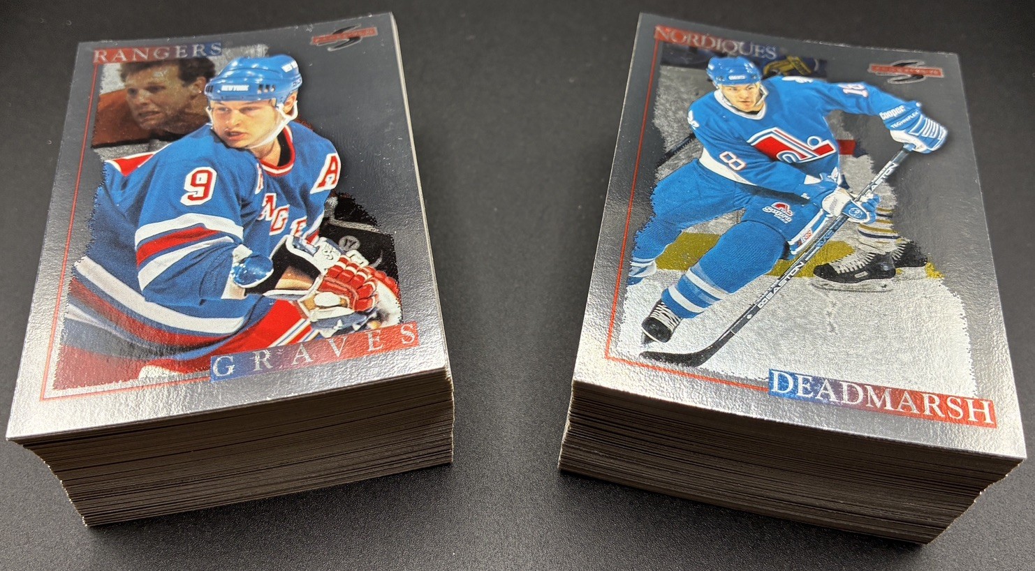 1995-96 Score Black Ice Partial Set 160/330 Hockey