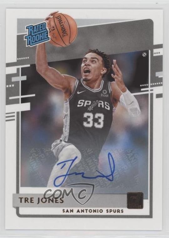 2020 Panini Donruss Rated Rookies Signatures Tre Jones #244 Rookie Auto RC 0wp8