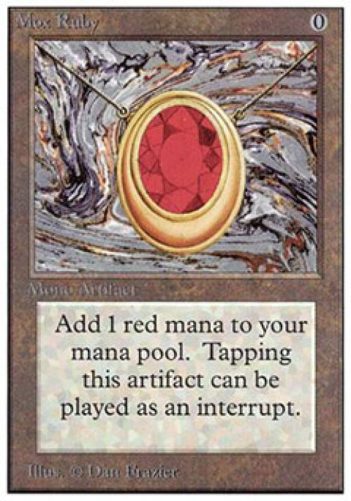 MTG English Mox Ruby Heavy Play Normal Unlimited