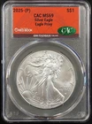 2025 (P) Silver Eagle, EAGLE PRIVY, certified MS 69 by CAC! NO RESERVE!