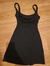 Ladies Cider Size XS Black Ribbed Open Back Sleeveless Dress