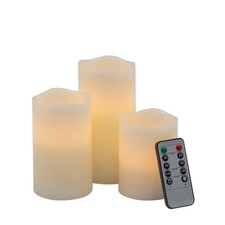 Ivory White LED Candles with Remote Timer Table Decor Perfect Ambiance