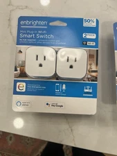 Enbrighten Mini Plug In Wifi Smart Switch 2.4 Ghz 2 Pack - Google/Alexa Capable