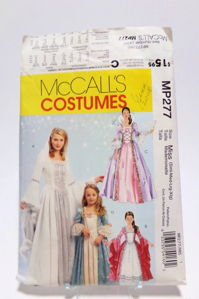 McCall Costume Patterns Lot/2 Knight Musketeer & Princess 18th Century Style - Image 4 of 4