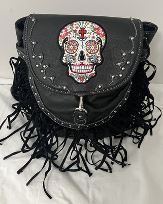 Cowgirl Trendy Skull Fringed  Backpack - New With Tags (NWT)