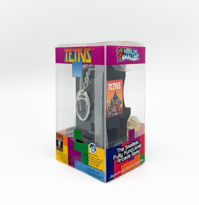 Tetris Tiny Arcade Cabinet Keychain Game Super Impulse-WORKS