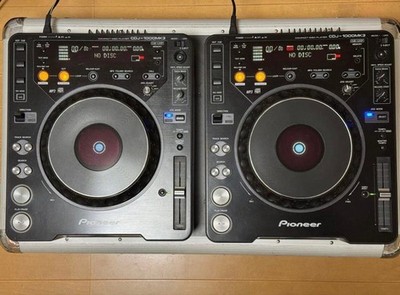 Pioneer CDJ-1000MK3 Pair DJ CD Player MP3 Set w/ Hard Case Power On Tested 100V