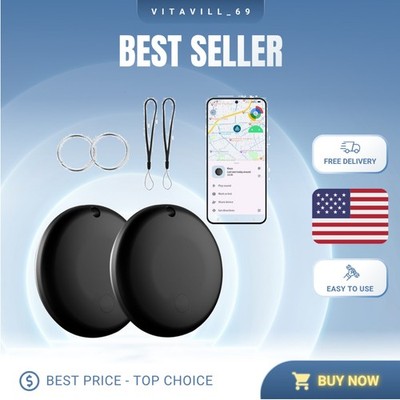 2-Pack Bluetooth Tracker for Android - Waterproof & Google Certified Security