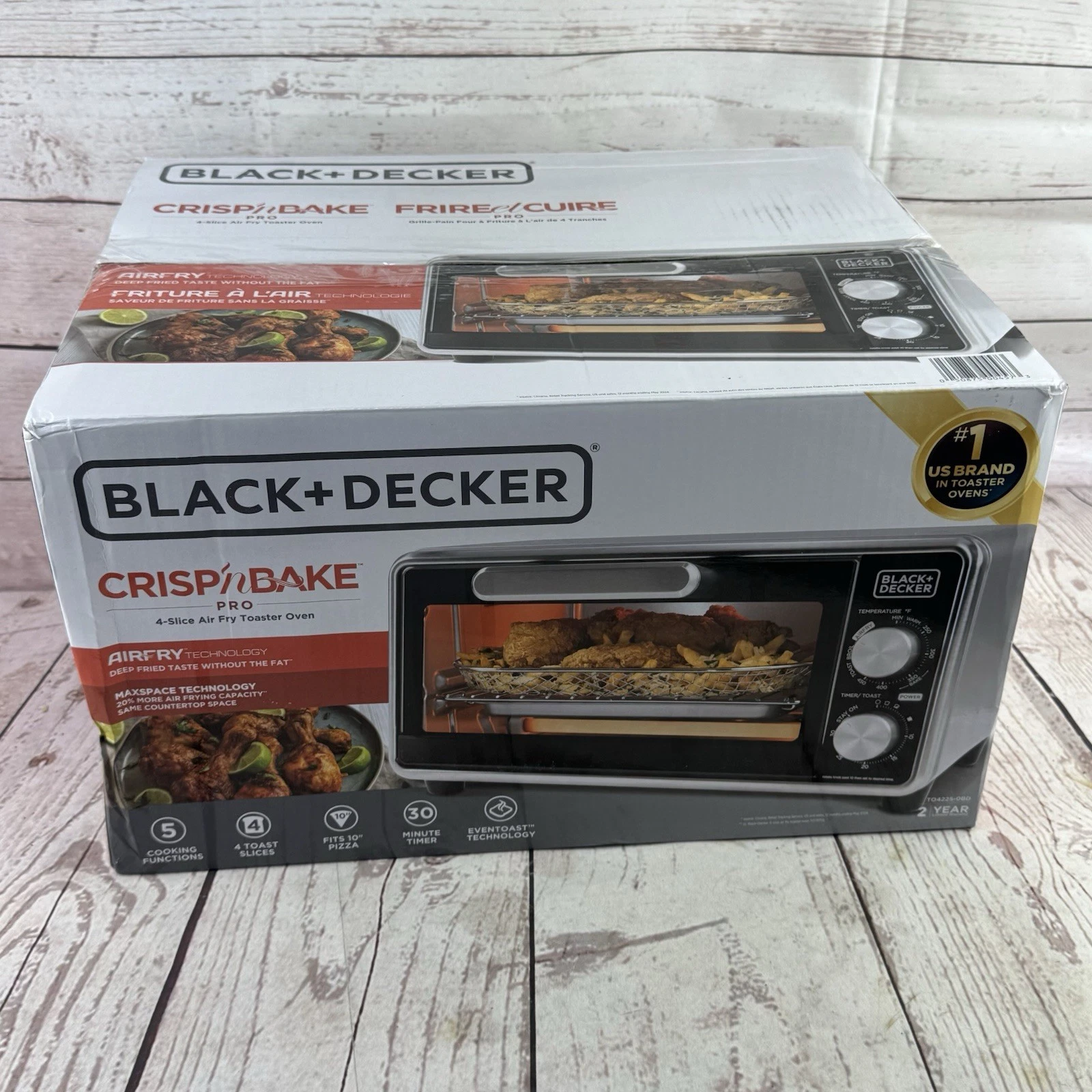 Black Decker Crisp N Bake Pro 4 Slice Air Fry Toaster Oven Stainless Steel
Opens in a new window or