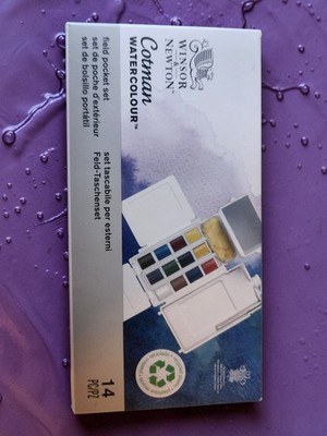 Winsor & Newton 390639 Cotman Water Colour Paint Field Box (12) Set  BEAUTIFUL 