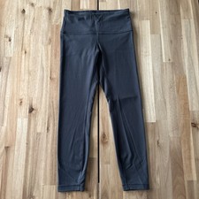 Lululemon Wunder Train Ribbed 25” Leggings In Graphite Grey Size US6/UK10