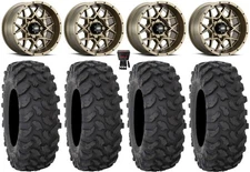 ITP Hurricane 14" Wheels Bronze 30" XTR370 Tires Textron Wildcat XX