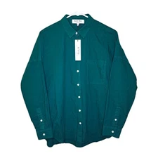 NEW Alex Mill Women’s Button Up Shirt Green Size S Wash & Go Jo Poplin Cotton