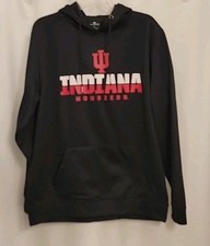INDIANA HOOSIERS Colosseum Hoodie Black Mens Size Large College Football