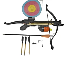 FISHING CrossBow w/ Red Laser Aiming Device,Fishing Arrow,Orange Black Reel,etc.