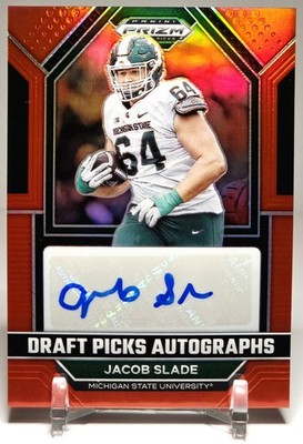 2023 Panini Prizm Draft Picks - Draft Picks Autographs Jacob Slade #DPA-JAS Red