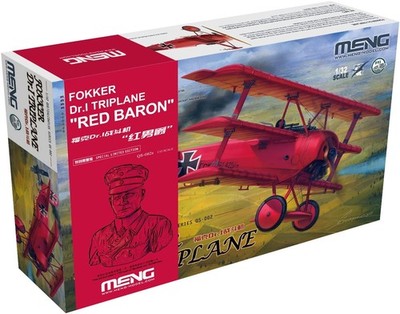 Meng Model 1/32 German Air Force Fokker Dr.1 Aircraft Red Baron Bausatz MQS-0...