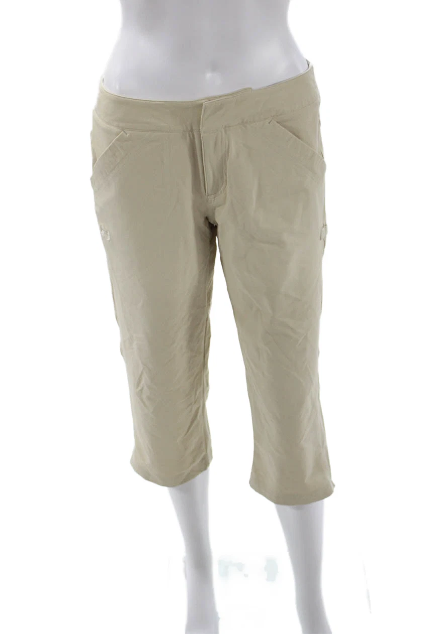 Under Armour Women Cargo Capri Pants Beige Size 6
