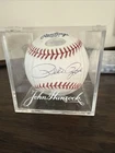 Pete Rose Autographed Baseball with Ball Cube