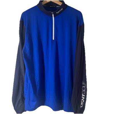 DKNY Golf blau Viertelreißverschluss Oberteil Pullover Größe XL Extra Large XL Sweatshirt neu ohne Etikett