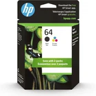 Genuine - HP 64 - X4D92AN - Ink Cartridge Black & Tri-Color - 2 Pack - June 2027