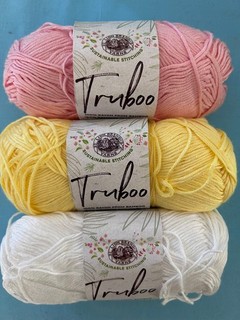 LION BRAND YARNS Truboo 2 x 100g balls plus one near complete Bamboo