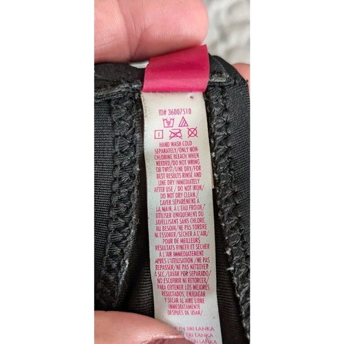 Victoria Secret BANDEAU Swim suit Top Swimwear STRAPLESS Black Size 36DD - Picture 4 of 5