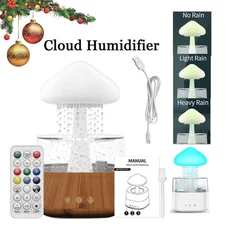 Cloud Humidifier with Remote Control 7 Color Mood Light Water Drip for Bedroom