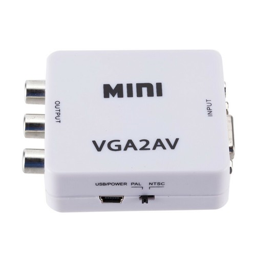 Caja adaptador convertidor compuesto VGA a AV RCA con audio PC a TV - Imagen 2 de 6