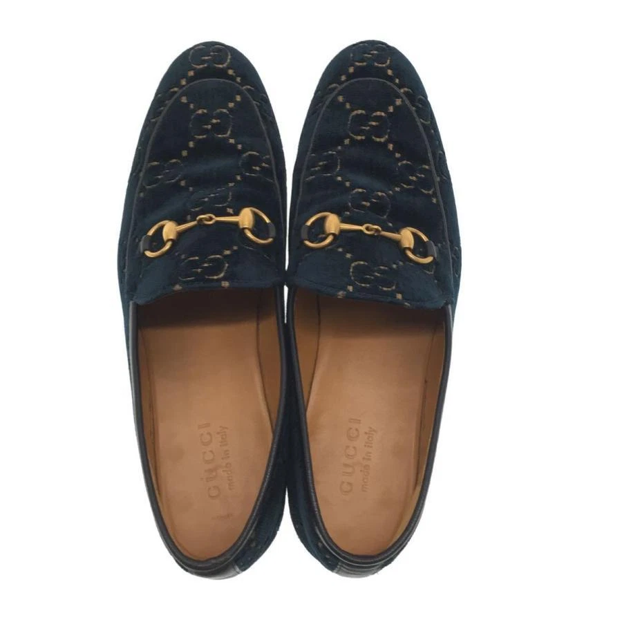 Mocassins GUCCI US 9 daim marine motif GG 430088 Made in Italy