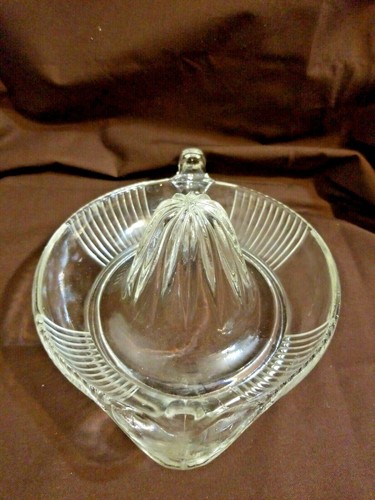 Vintage Clear Glass Mid-Century Citrus Lemon Orange Juice Reamer Juicer - Bild 9 von 9