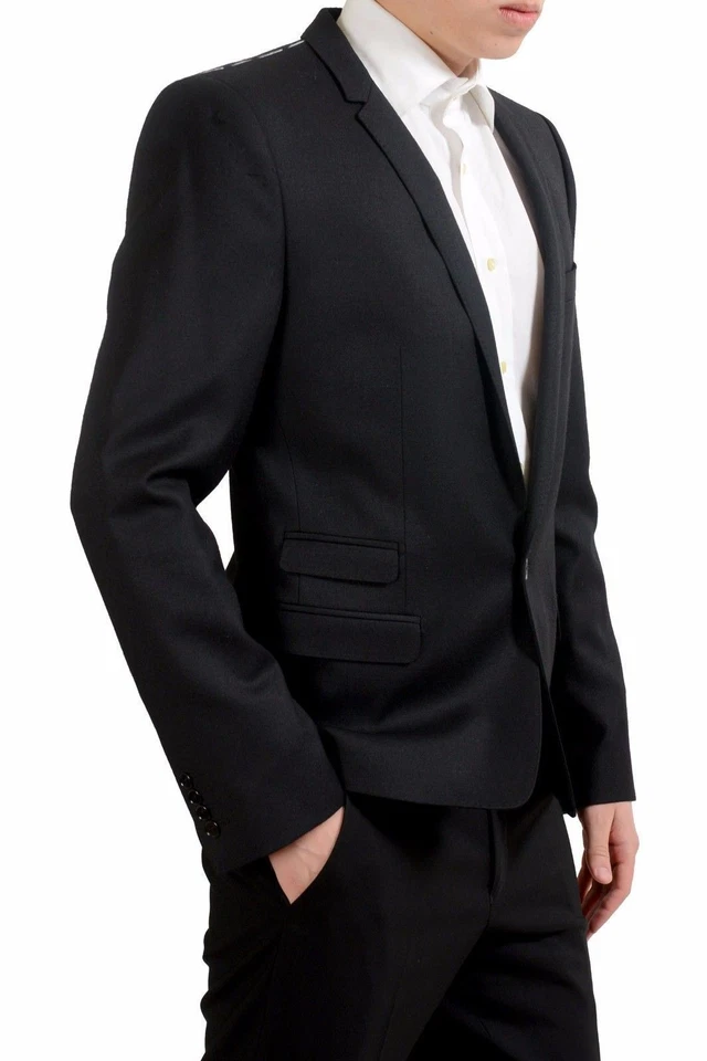 Abrigo Deportivo Blazer Dolce & Gabbana Para Hombre 100% Lana Un Botón Negro EE. UU. 40 IT 50 Foto 2 de 4