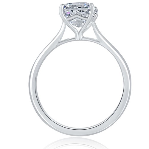 IGI 2.05 Carat D-VS1 Lab Grown Asscher Cut Diamond Solitaire Ring 14k White Gold - Photo 2 sur 10