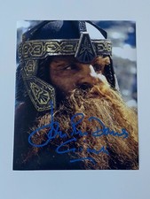 JOHN RHYS DAVIES In Person Signed Autograph 20x25cm Lord of the Rings