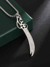 Collana pendente per uomo lama ciondolo coltello colore argento