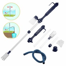 Fish Tank Cleaner Aquarium Gravel Battery Water Changer Vacuum Syphon Pump Pipe