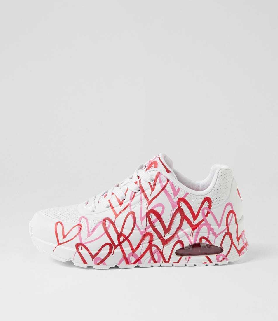 New Skechers 155507 Uno Spread The Love Sk Womens Shoes New Skechers 155507 Uno Spread The Love Sk Womens Shoes