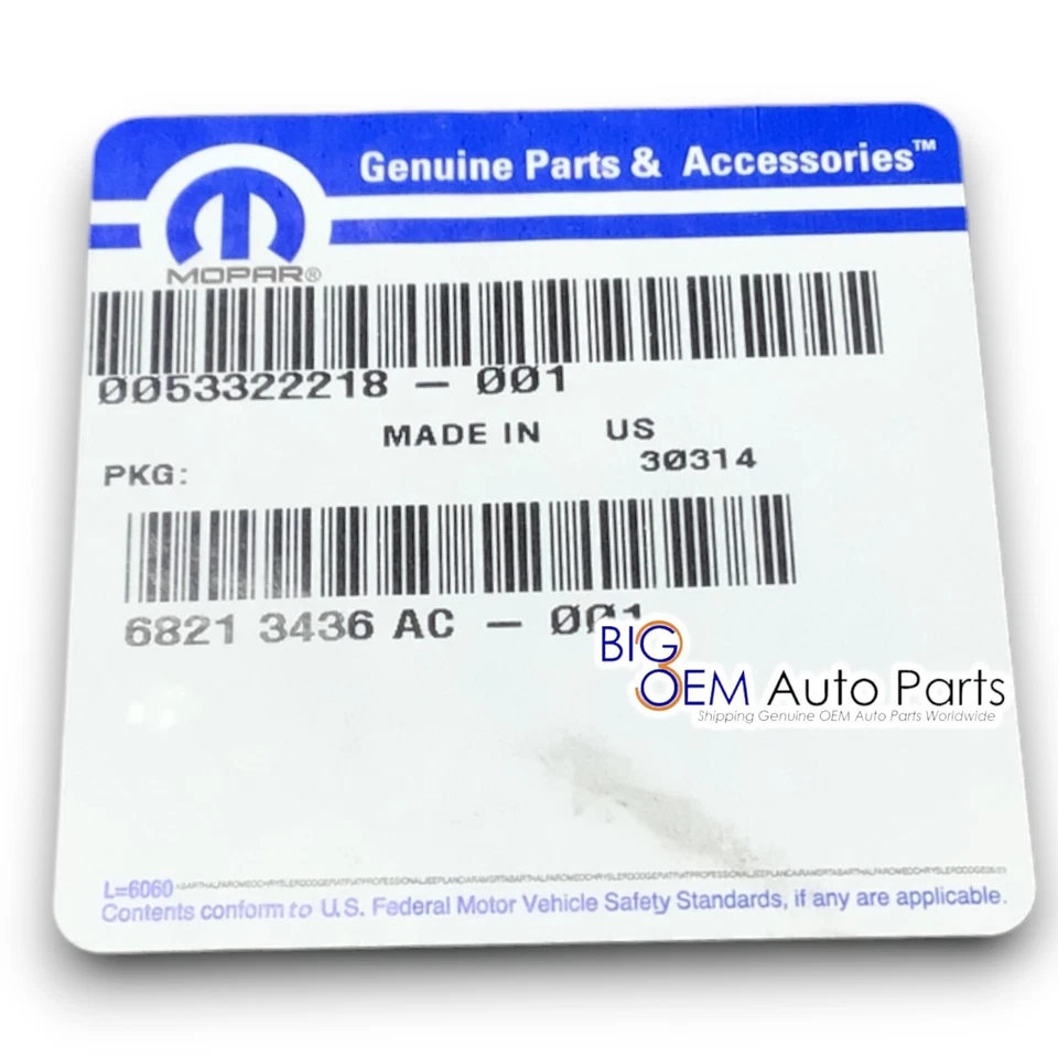 Черный новый кронштейн для номерного знака Jeep Chrysler Dodge EXPORT OEM68213436AC - Изображение 4 из 4