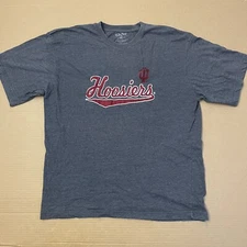 Indiana Hoosiers Shirt Adult Large Gray Basketball Embroidered University Mens